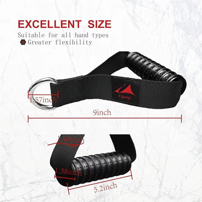 Heavy Duty Gym Workout Handles Attachment for Cable Machine,Resistance Band,Pulley System Home