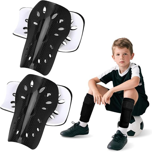 2 Pairs Shin Guards Soccer for Kids,Shin Pads Extra Lightweight Breathable Slide in Shin Guard for