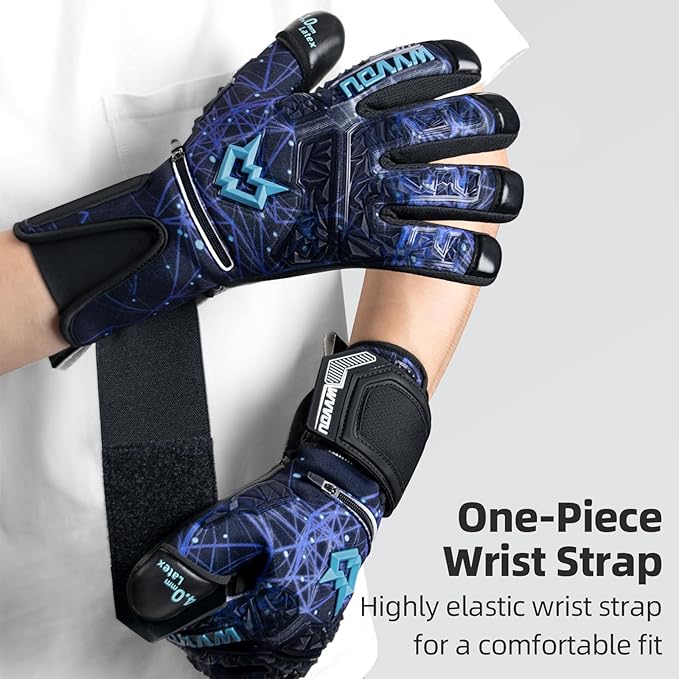 WVVOU Soccer Goalie Gloves for Adults and Youth, High Performance Goalkeeper Gloves with 5