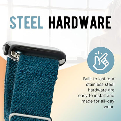 Braxley Bands - Organic Cotton Watch Bands For Women and Men, Compatible With All Apple Watch Sizes