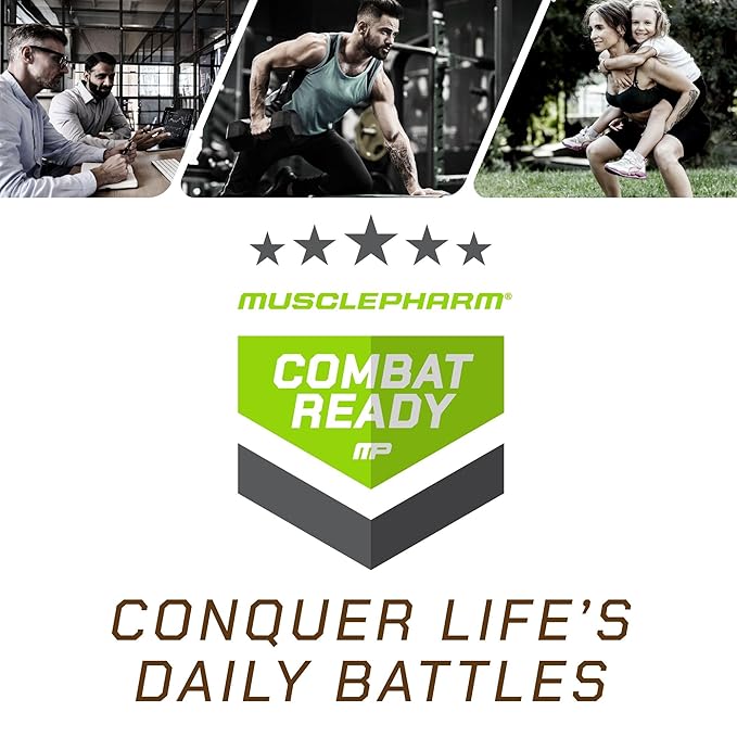 MusclePharm Combat Ready High Protein Shakes Ready to Drink, 40g Protein, 8g BCAAs, 8.7g Glutamine