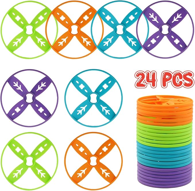 Outside Toys for Kids Ages 4-8, 24 Pack Flying Discs Supplement Set - Compatible with Most Handheld