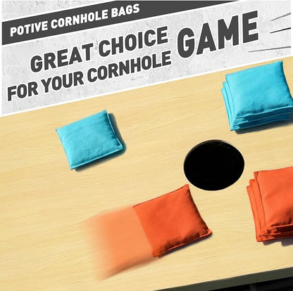 Cornhole Bags Set of 8 Regulation Corn Hole Bean Bags for Cornhole Game, Professional Weather