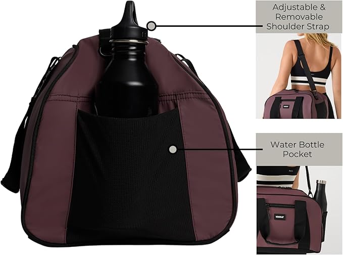 Vooray Burner Gym Duffel Bag, Gym Bag for Women and Men with Shoe Compartment, Weekender, Overnight