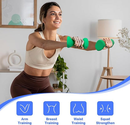 Ergonomic Dumbbells Weights Set-Hand Weights for Women at Home, Ear Dumbbells Weights for Pilates