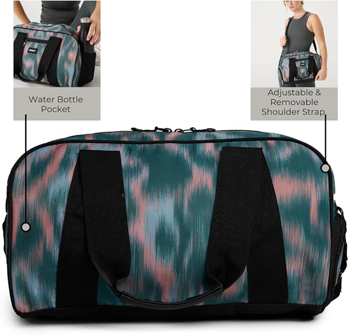Vooray Burner Gym Duffel Bag, Gym Bag for Women and Men with Shoe Compartment, Weekender, Overnight