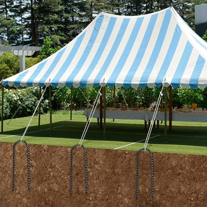 12 Pack Trampoline Stakes, 12 Inches Trampoline Wind Stakes, Heavy Duty Ground Anchors, U Shaped