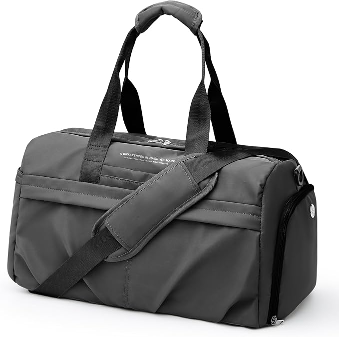 Gym Bag for Women Men with Shoe Compartment, Sport Duffel Bag, Waterproof Travel Weekender