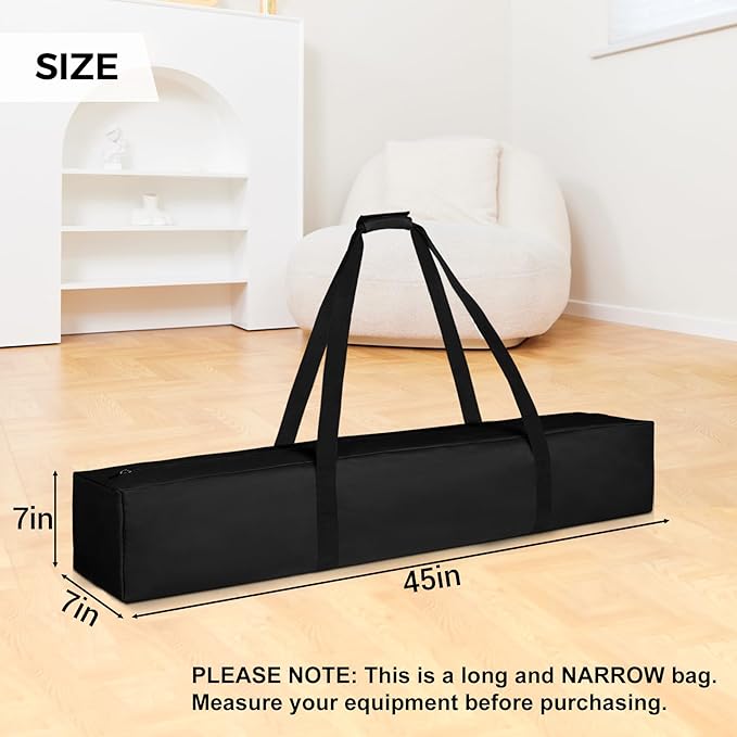 COOLBEBE 45 Inch Tripod Carrying Case - 45x7x7 Inch Storage Bag for Light Stands, Fishing Rods