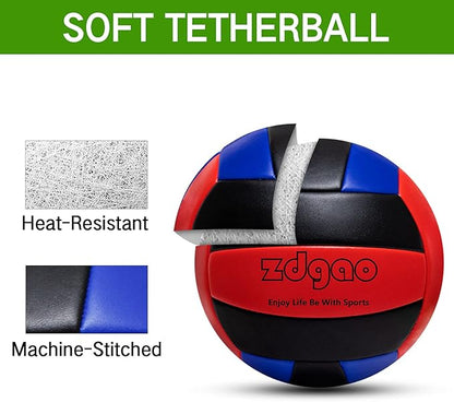 Soft Tether Ball- Replacement Tether Ball Come with Rope and Pump Set | Outdoors Game for Family