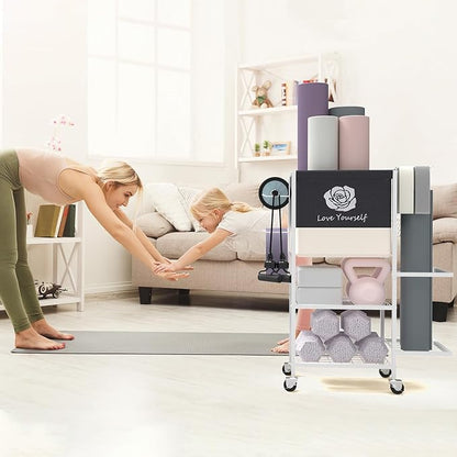 Yoga Mat Storage Rack，Home Gym Storage Rack Gym Workout Equipment Storage Organizer Fitness Weight
