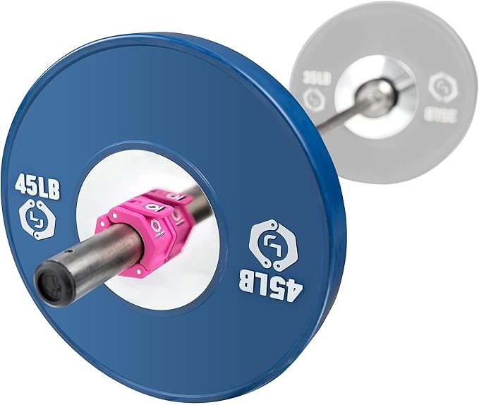 Lock-Jaw Sport Olympic Barbell Collar - Quick Release Barbell Clamp (Pink)