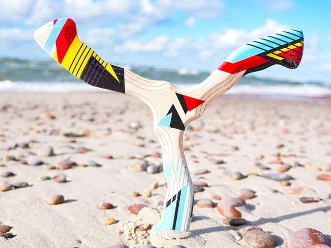 Wooden Boomerang Hurricane v2 | Handcrafted Returning Boomerang | Easy-to-Throw Design for