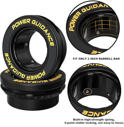 POWER GUIDANCE 50mm Barbell Clamps Barbell Collars, Quick Release Weight Olympic Barbell Clips for