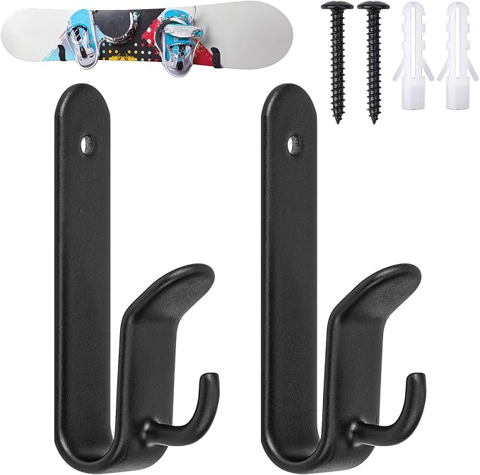 Snowboard Wall Mount Clips, Horizontal Skateboard Wall Mount，Snowboard Display Stand for Room