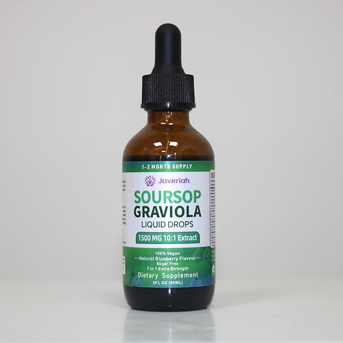 Soursop Graviola Liquid Drops Supplement with Sea Moss Extract, Soursop Bitters Liquid for Cell