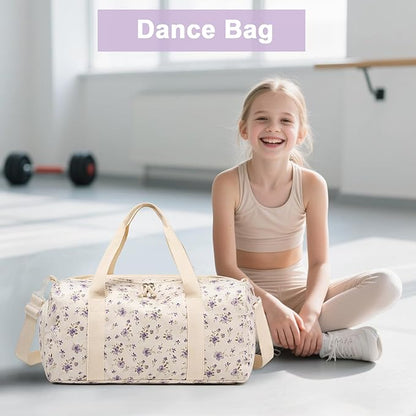 Duffle Bag for Gym Sports Women Girls Workout Travel Bag Weekender with Shoe Compartment and Wet