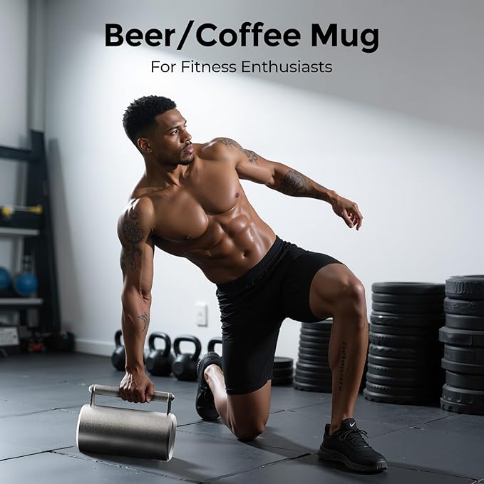 Coffee Mug 26LB,500ML,Dumbbell 12KG,beer mug,Overweight Dumbbell Fitness Sports Water Cup,Gym