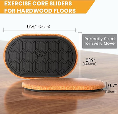 MUYOS Sliders for Working Out, Floor Sliders for Exercise, Sliding Discs for Hardwood Floors ??Core