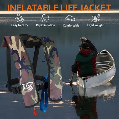 Automatic/Manual Inflatable Life Jacket| Inflatable PFD Kayak Vest Adult| Life Vest for Adults|