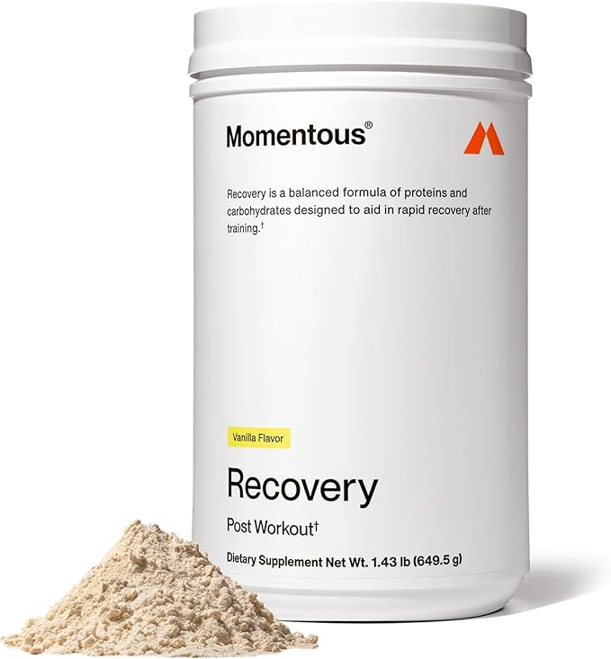 Momentous Recovery Grass-Fed Whey Protein Powder - 20 g Post-Workout Whey Isolate Protein - NSF