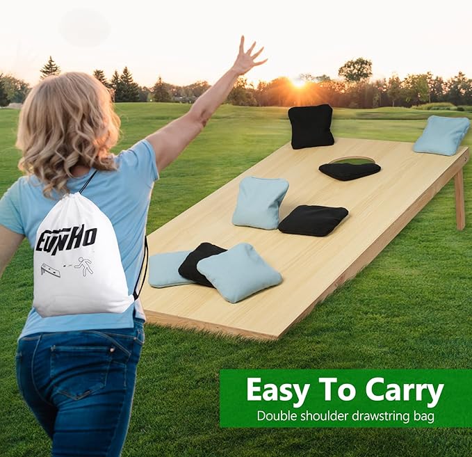 EunHo Cornhole Bags Set of 8 Regulation Size & Weight Corn Hole Bean Bags Official Professional All