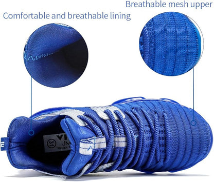 VITUOFLY Kids Basketball Shoes Boys Air Cushion Sneakers Girls Mid Top School Hoops Shoes Non-Slip