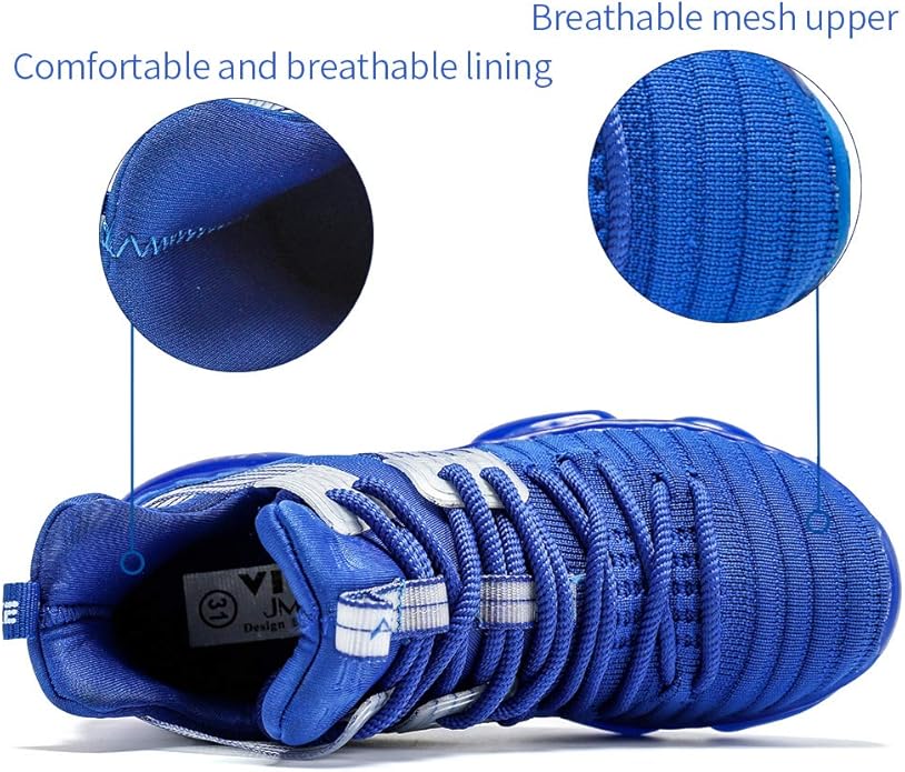 VITUOFLY Kids Basketball Shoes Boys Air Cushion Sneakers Girls Mid Top School Hoops Shoes Non-Slip