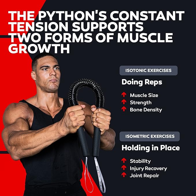 Python Power Twister Bar - Upper Body Exercise for Chest, Shoulder, Forearm, Bicep and Arm