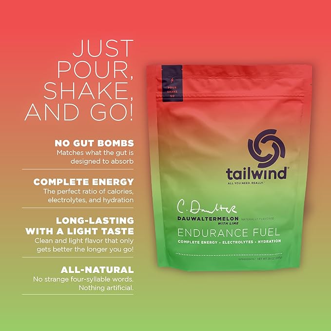 Tailwind Nutrition Endurance Fuel, Carbohydrate & Electrolyte Sports Drink Mix Powder, Gluten-Free