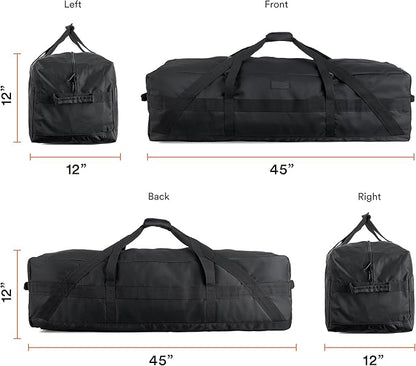 Fitdom 106L 45" Heavy Duty Extra Large Duffle with Upgrade Zipper, Durable & Water Resistant.