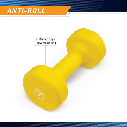 Marcy Colored Neoprene Dumbbell (Sold in Singles or Set) Hand Weights, Exercise Free Weights for