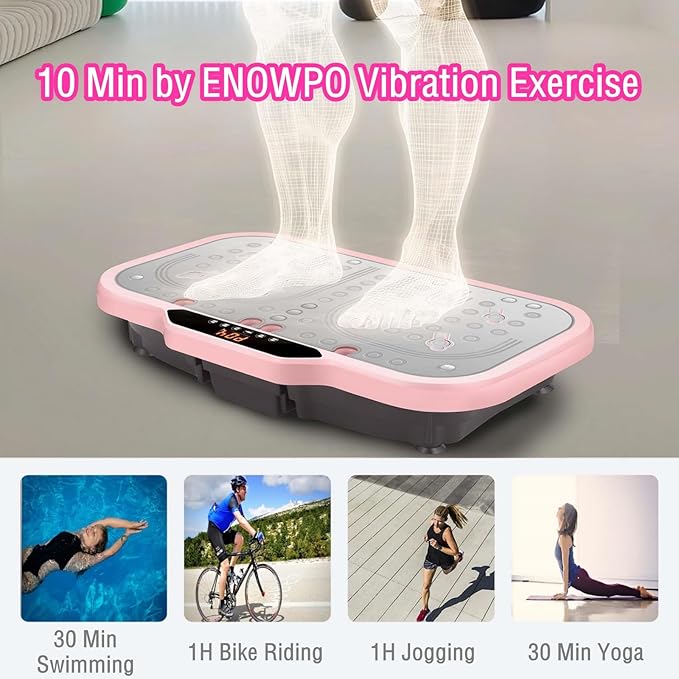 Vibration Plate Exercise Machine, Vibrating Fitness Platform Whole Body Shake Board Workout