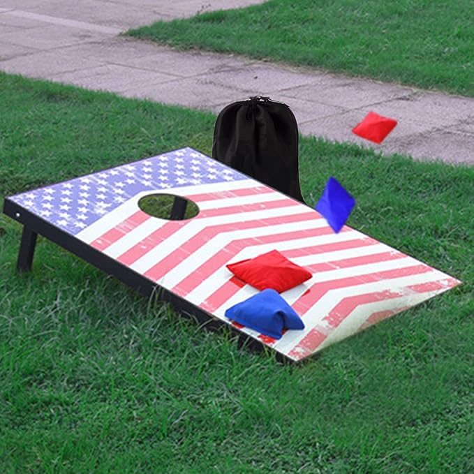 Set of 8 Regulation Cornhole Bags Double Sided, Weather Resistant Bean Bags for Cornhole Toss Game