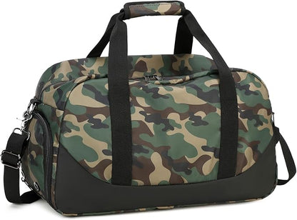 Octsky Boys Overnight Bag Weekender Bag Sports Gym Travel Duffel Bag with Shoe Compartment, Camo