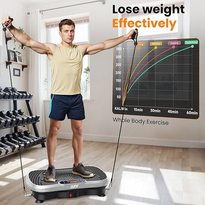 AXV Vibration Plate Fitness Platform Exercise Machine Vibrating Shaking Full Body Shaker Workout