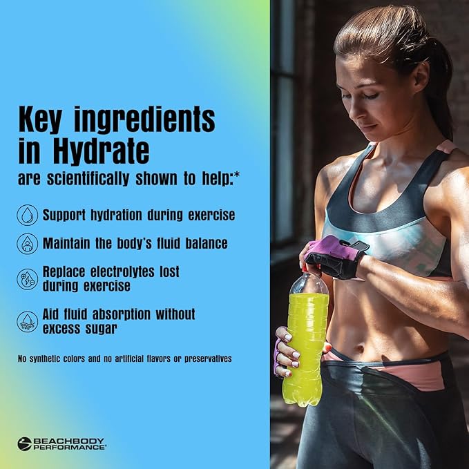 BODi Hydrate Performance Hydration Supplement, Quercetin Enriched Electrolyte Powder, 4 Key