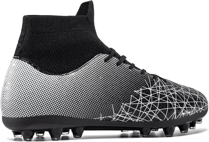 Kids Soccer Cleats High Top Training Youth Football Cleats, Boys Girls Athletic Outdoor