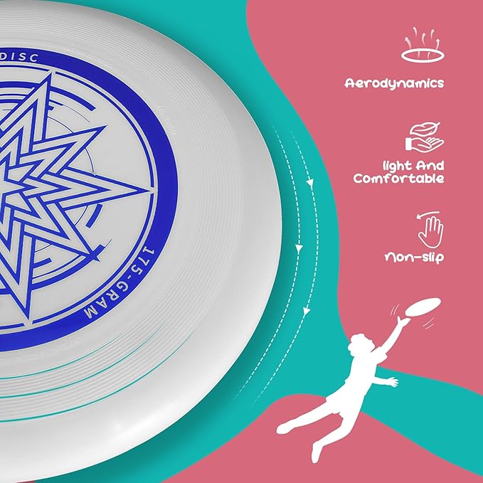 Outdoor Flying Disc 175g,Adult Sport Disc Set for Competitive and Pro Players,Flying Disc Set