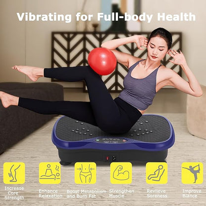 Vibration Plate Exercise Machine, Vibrating Plate Fitness Platform with Remote Control ??Portable