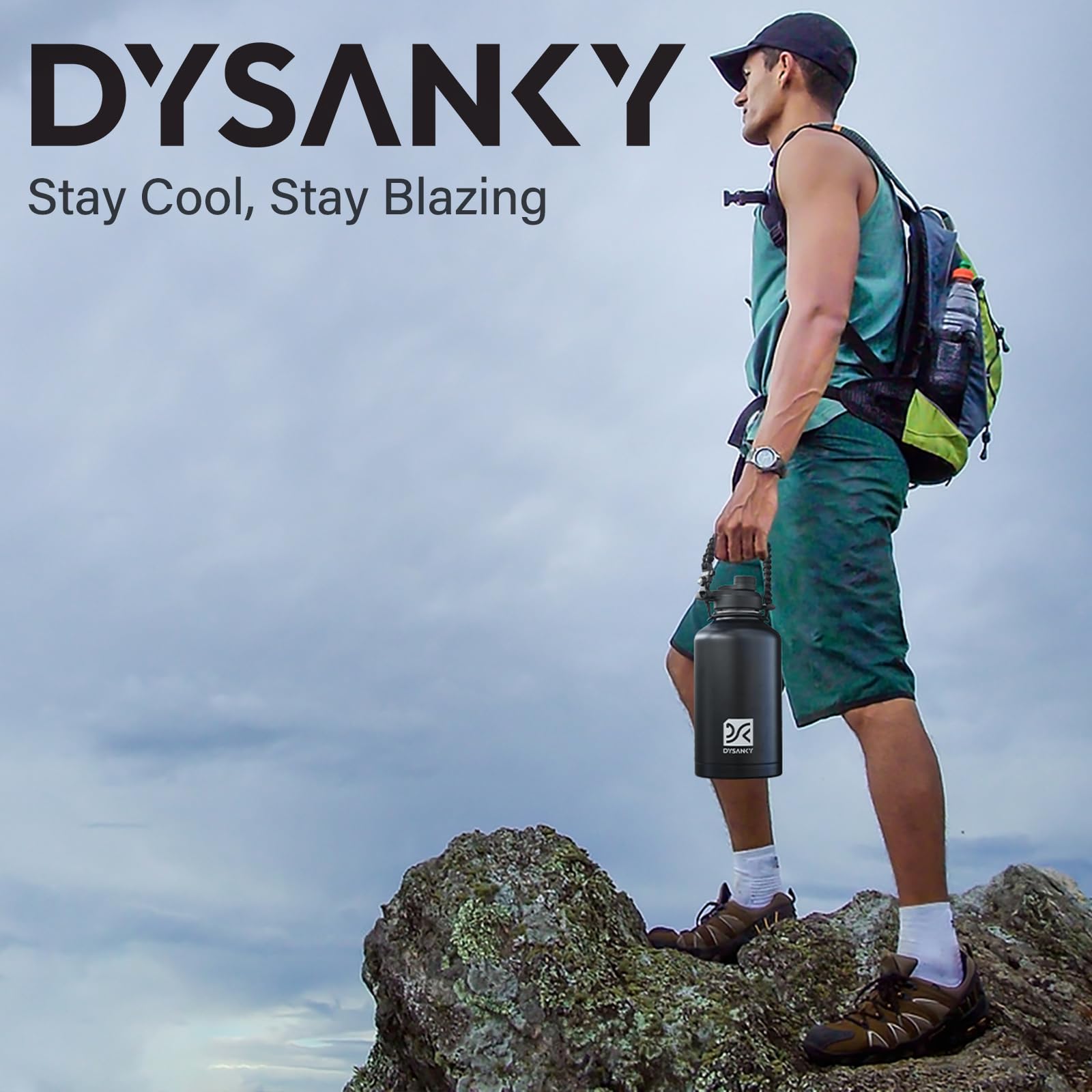 DYSANKY Insulated Water Bottle | Thickened Stainless Steel Vacuum Metal | Portable Sports Half