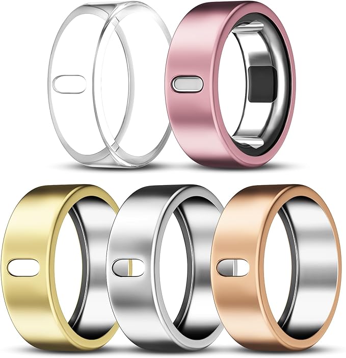 5 Pack Cover Compatible with Oura Ring Gen 4/Oura Ring Gen 3 Horizon/Heritage, Surport Charging