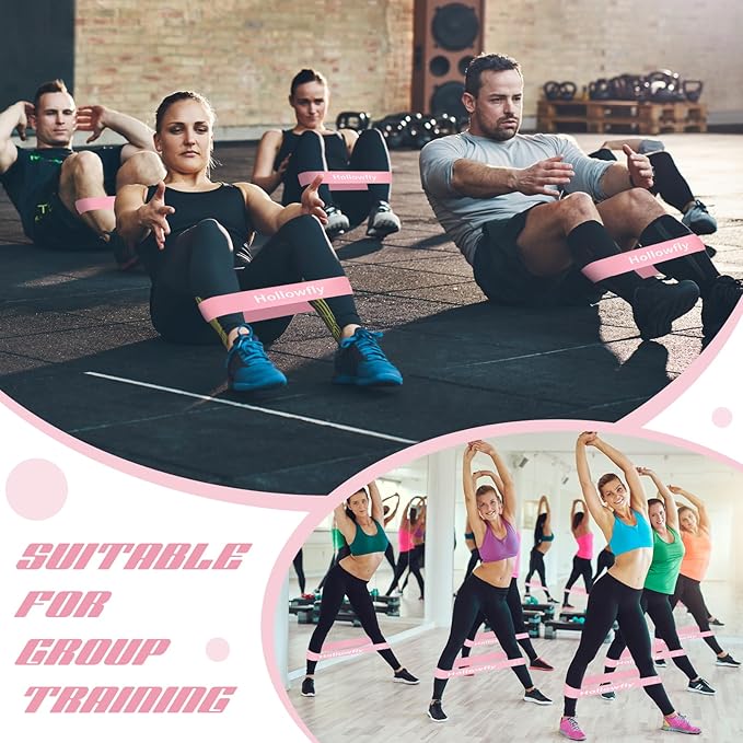 12 Pcs Latex Resistance Loop Exercise Bands for Booty Workout Stretch Exercise Bands Non Slip for
