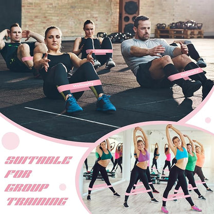 12 Pcs Latex Resistance Loop Exercise Bands for Booty Workout Stretch Exercise Bands Non Slip for