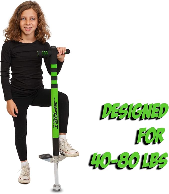 New Bounce Pogo Stick for Kids - Pogo Sticks, 40 to 80 Lbs - Sport Edition, Quality, Easy Grip