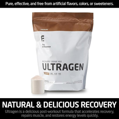 FIRST ENDURANCE Ultragen Workout Recovery Drink Powder, Protein Mix, Boosts Energy, Accelerates