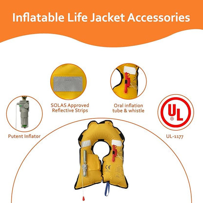 Automatic/Manual Inflatable Life Jacket| Inflatable PFD Kayak Vest Adult| Life Vest for Adults|