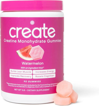 Create Creatine Monohydrate Gummies for Men & Women - Boost Focus, Strength, and Endurance