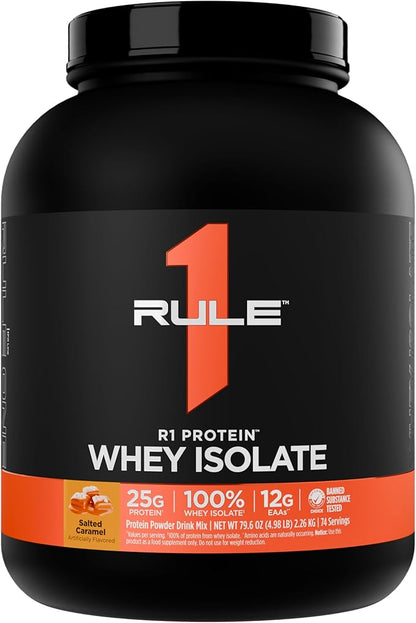 Rule 1 R1 Protein Whey Isolate - with 25g Protein & 6g BCAA Exclusively from Isolated & Hydrolyzed