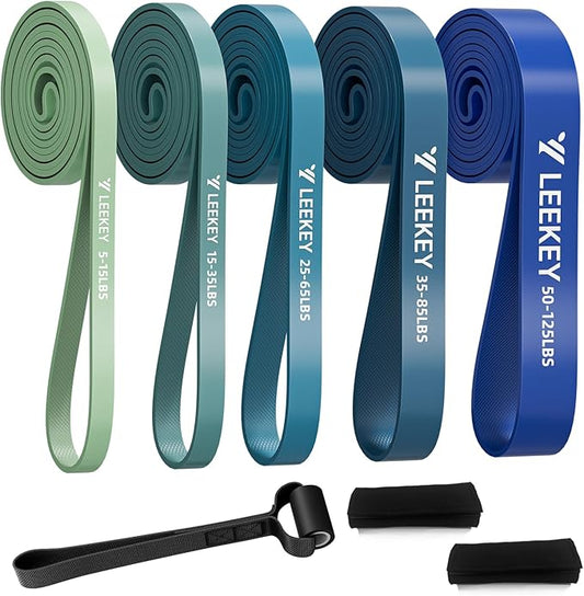 LEEKEY Resistance Bands Set for Pull-Up Assistance & Full-Body Training, Multi-Level Exercise Bands